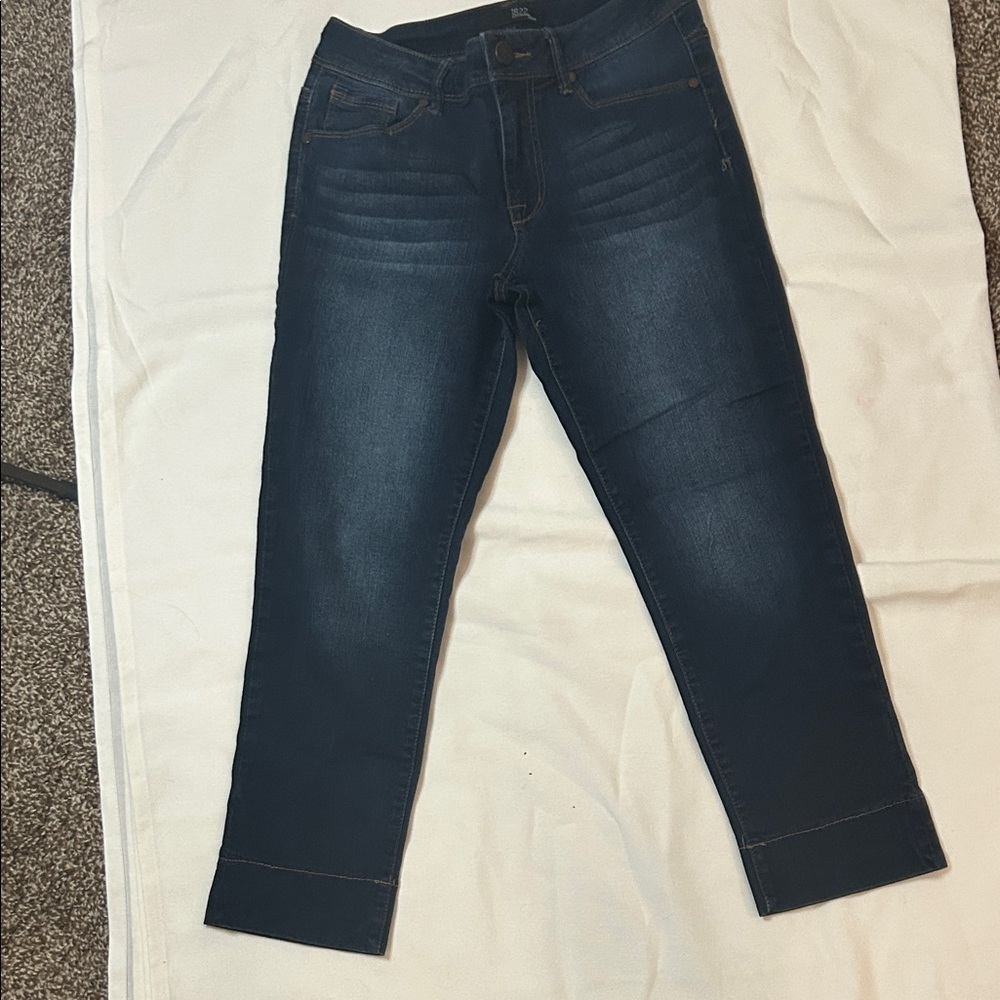 1822 Denim Deep Indigo Cropped Jeans